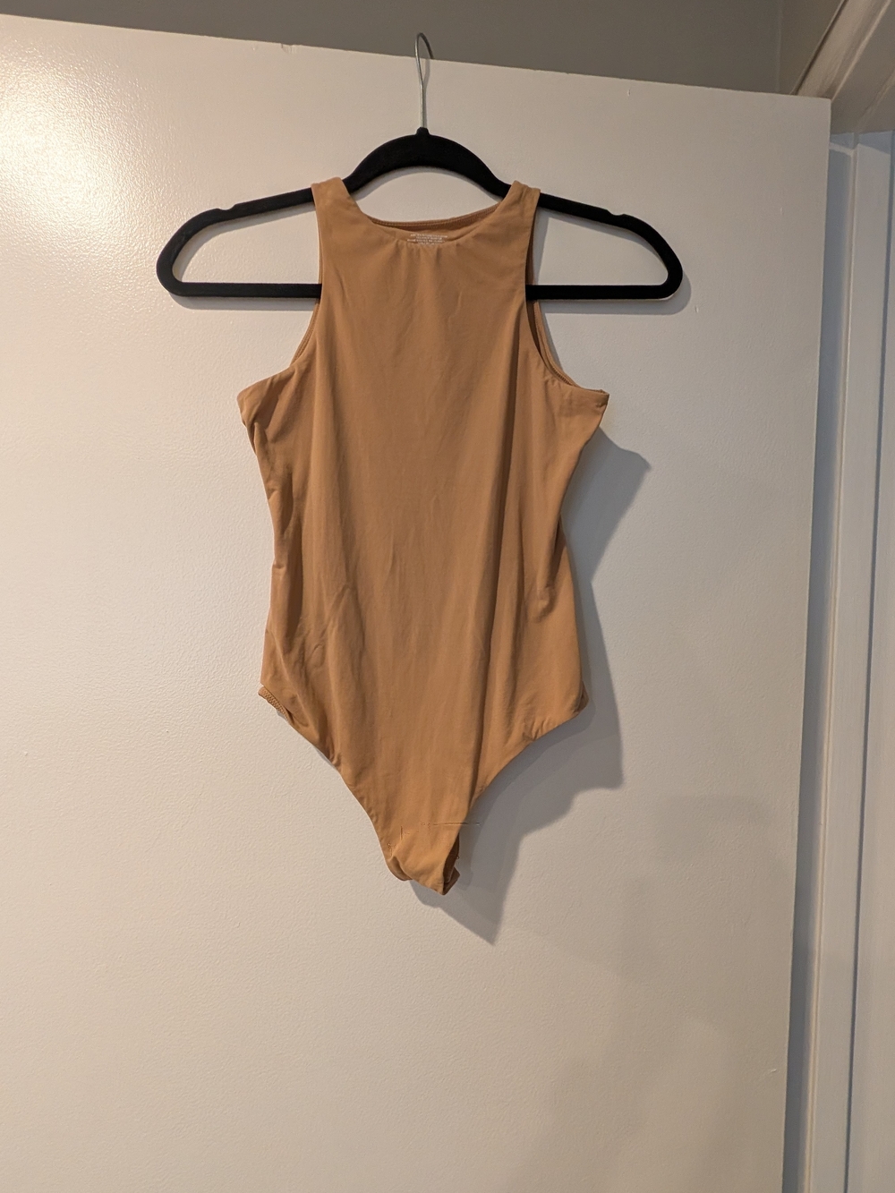 SKIMS Sleeveless One-Piece in Camel Tan